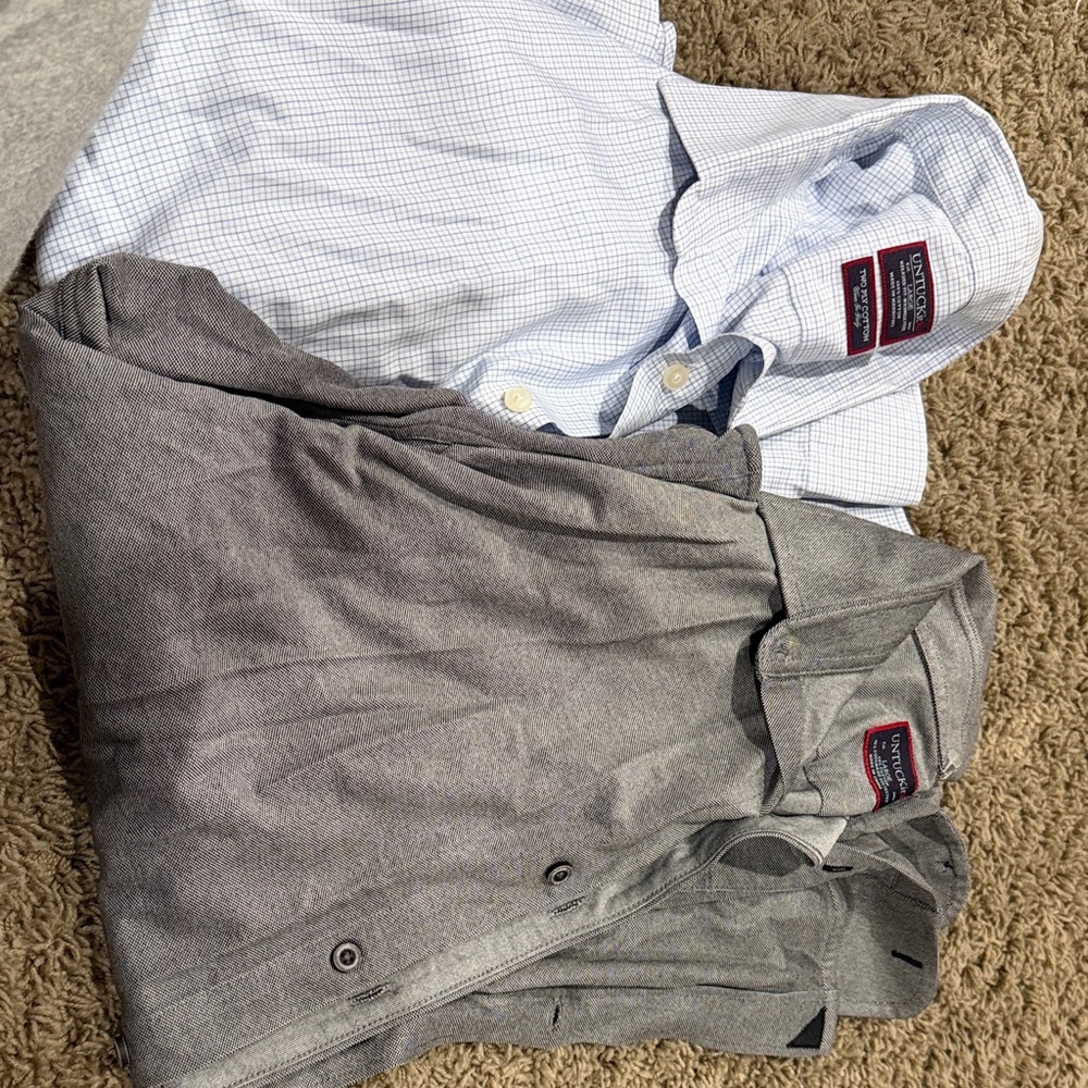 UNTUCKit Gray and Light Blue Dress Shirts